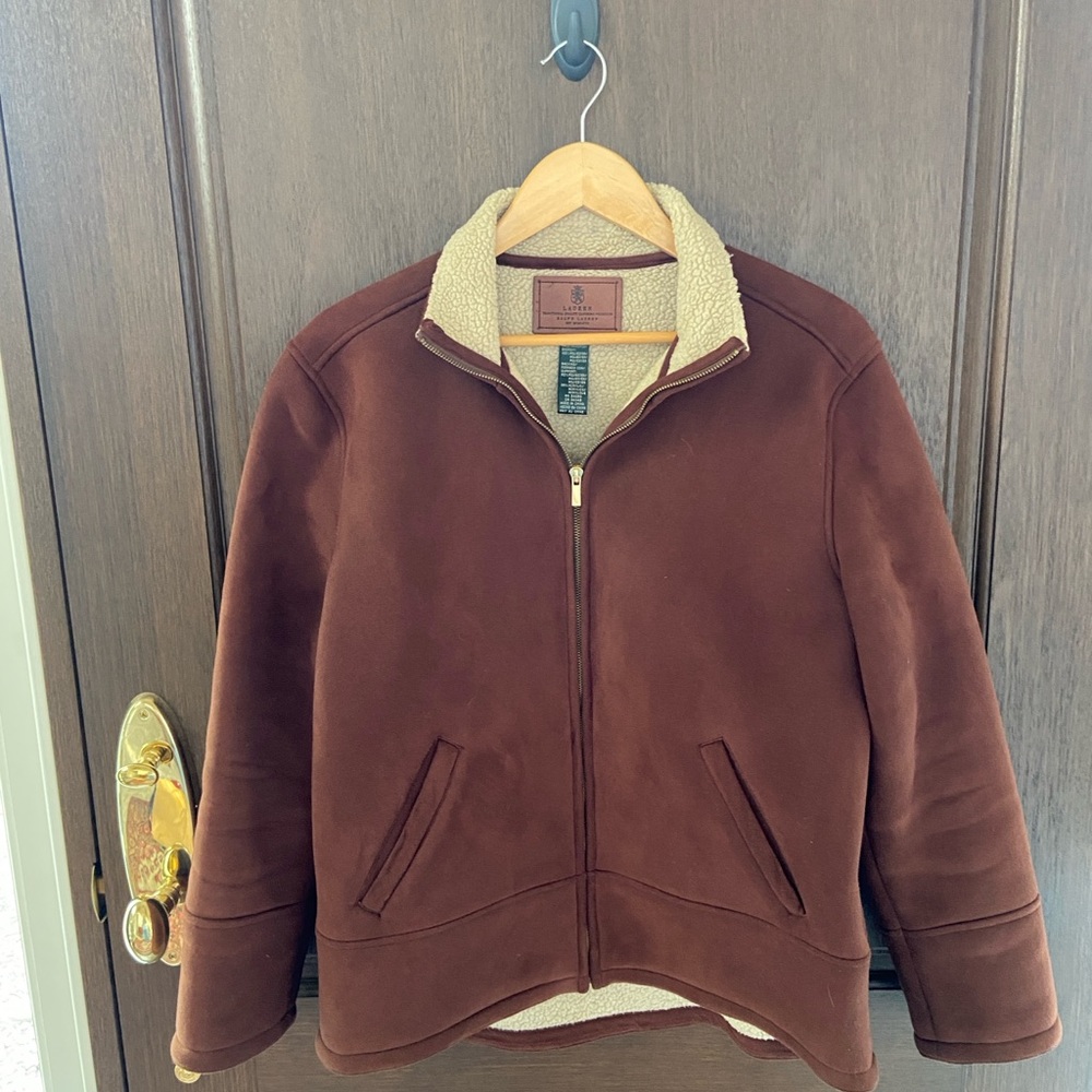 Suede shearling jacket by Ralph Lauren